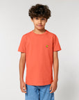 Camiseta Chorlito modelo Niño Bordado en color Naranja Fiesta