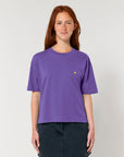 Camiseta Chorlito bordado en color Violeta