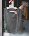 Camiseta Crop Chorlito product 2 Café en color verde desgastado
