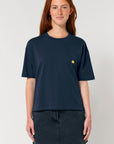 Camiseta Chorlito bordado en color Azul marino
