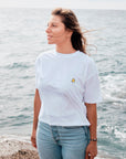 Camiseta Chorlito bordado en color Blanco