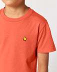 Camiseta Chorlito modelo Niño Detalle Bordado en color Naranja Fiesta