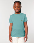 Camiseta Chorlito modelo Niño Bordado en color Verde Azulado
