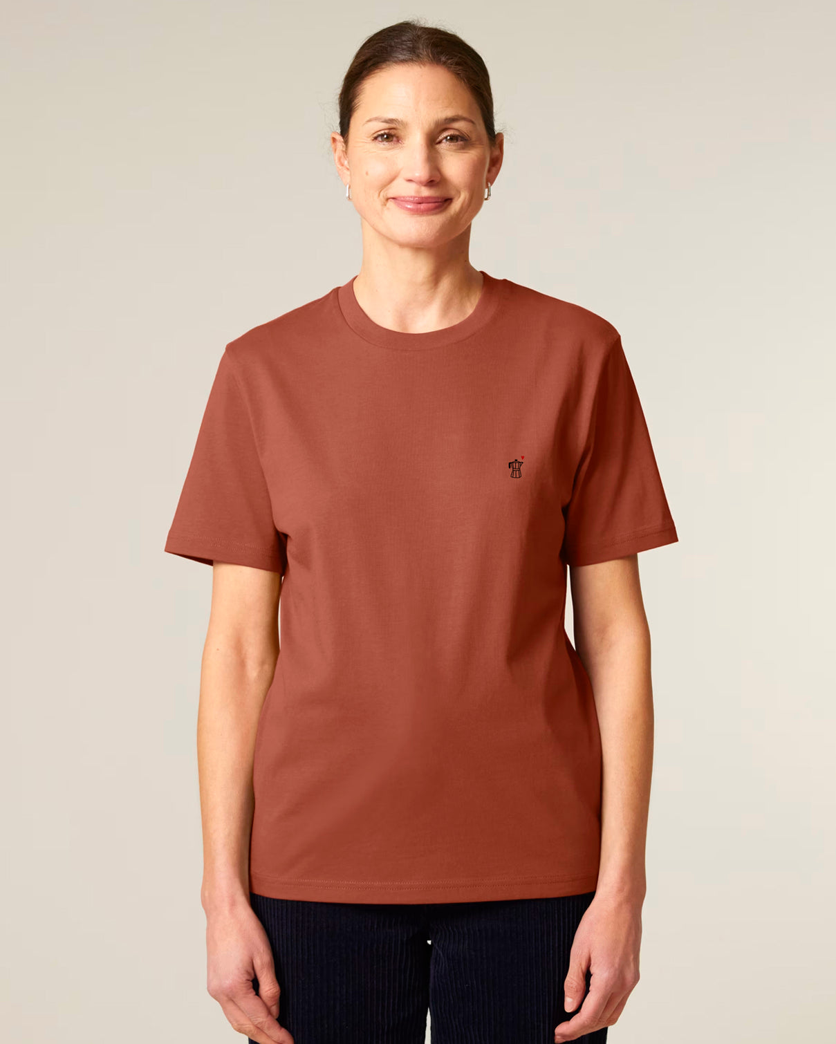 Camiseta Chorlito modelo Café en color Teja