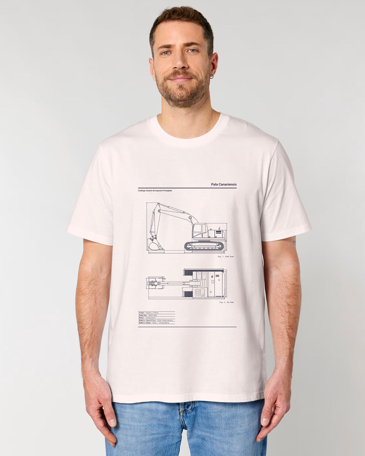 Camiseta Chorlito modelo Pala Canariensis en color Blanco Vintage