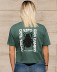 Camiseta Chorlito modelo Pimelia en color Verde Espalda